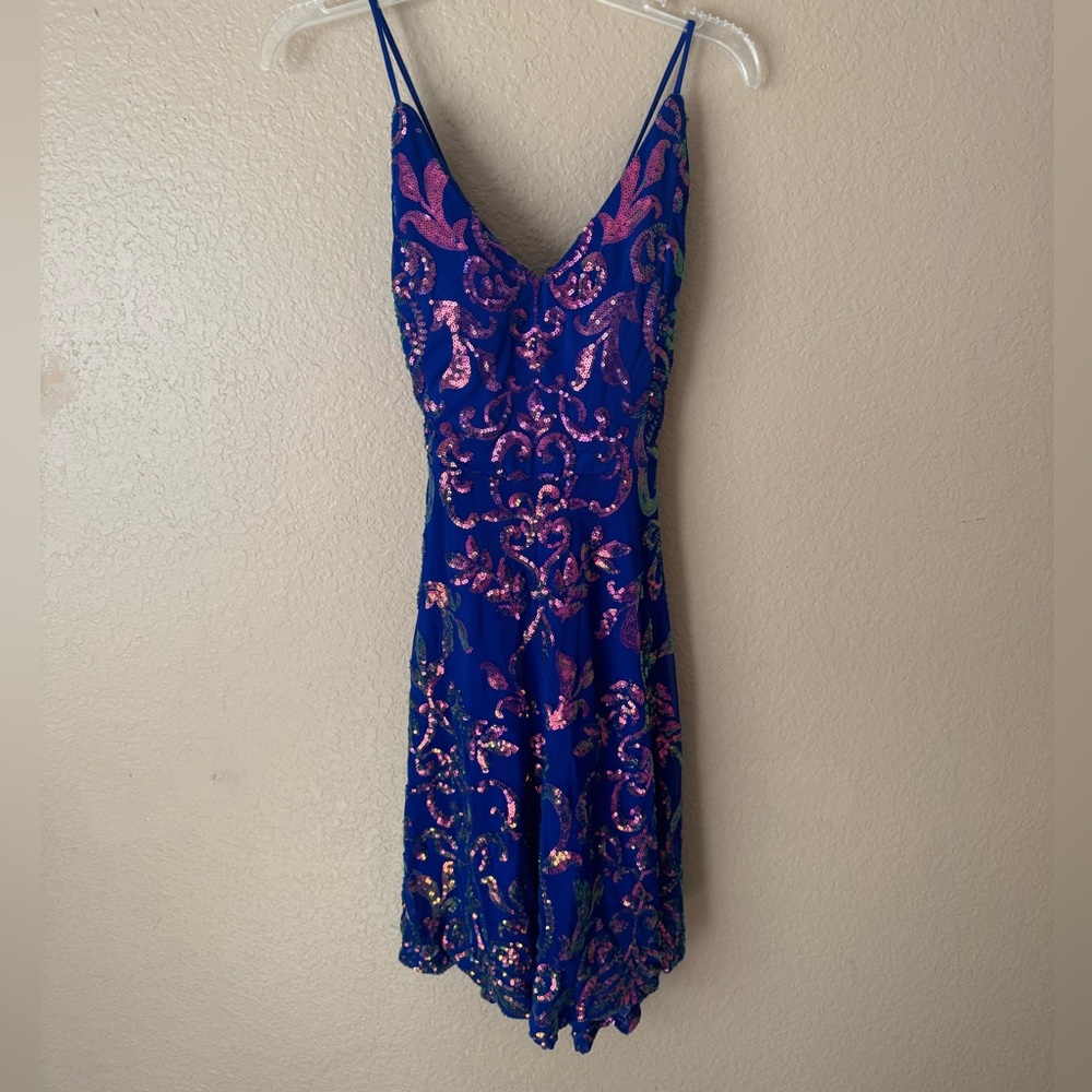 Homecoming Blue and Pink Women's Dress